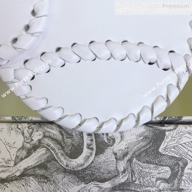 Dior Saddle Medium Bag in Braided Leather White 2019 (BF-0010726)