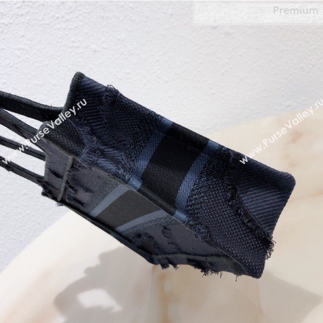 Dior Mini Book Tote Bag in Camouflage Embroidered Canvas Bag Blue 2019 (XXG-0010732)