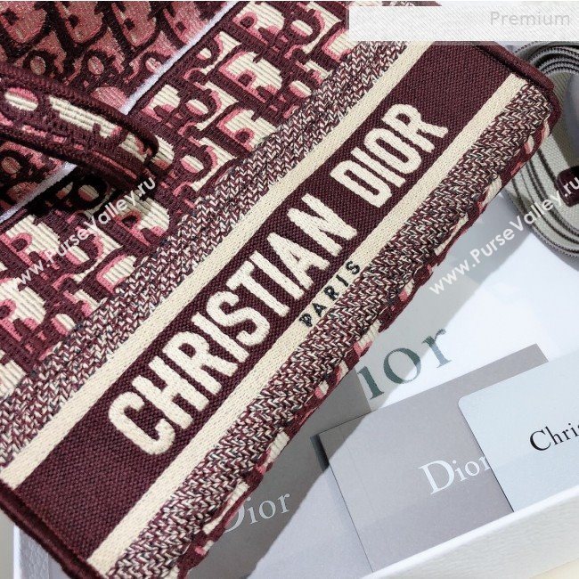 Dior Saddle Burgundy Oblique Canvas Pochette Pouch/Crossbody Bag 2020 (XXG-0010731)