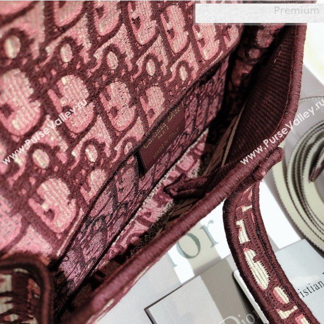 Dior Saddle Burgundy Oblique Canvas Pochette Pouch/Crossbody Bag 2020 (XXG-0010731)