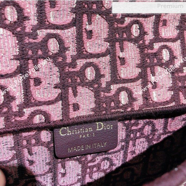 Dior Saddle Burgundy Oblique Canvas Pochette Pouch/Crossbody Bag 2020 (XXG-0010731)
