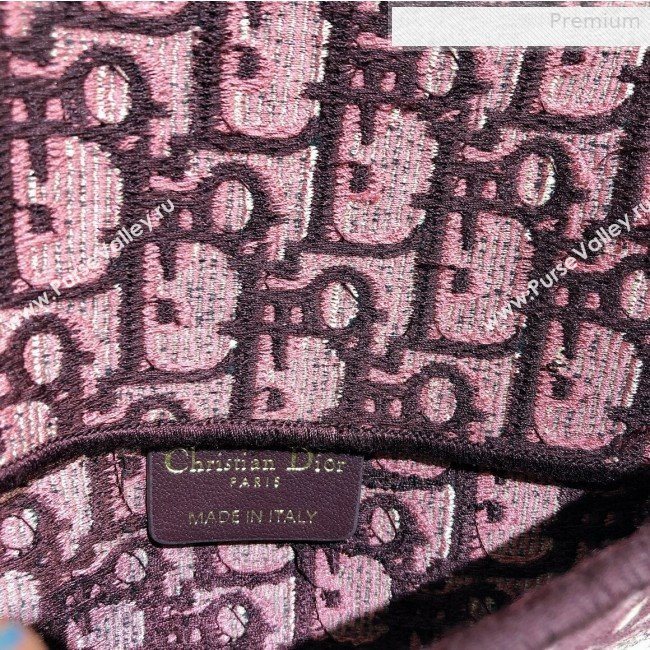 Dior Saddle Burgundy Oblique Canvas Pouch Belt 2020 (XXG-0010737)