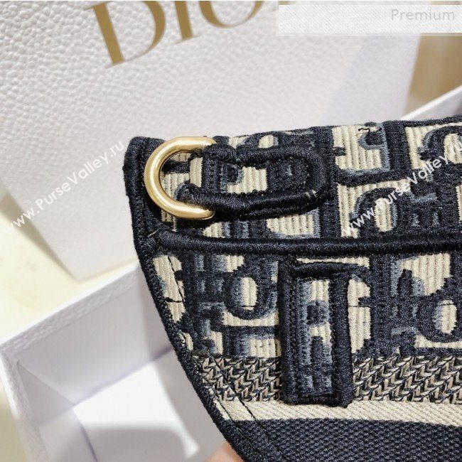 Dior Saddle Blue Oblique Canvas Pouch Belt 2020 (XXG-0010736)