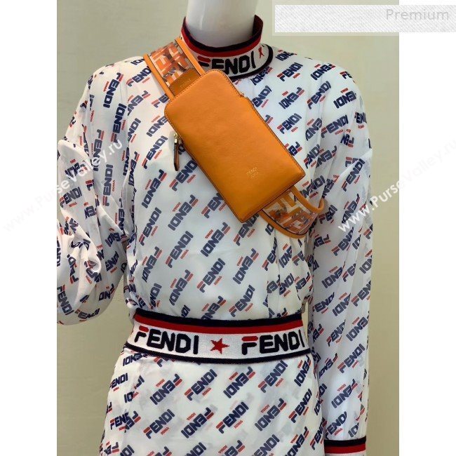 Fendi Strap You FF Transparent Shoulder Strap with iPhone Pocket Orange 2019 (CL-0011026)