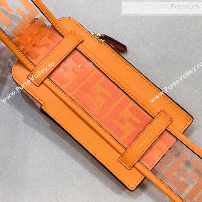 Fendi Strap You FF Transparent Shoulder Strap with iPhone Pocket Orange 2019 (CL-0011026)