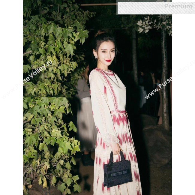 Dior Mini Book Tote Bag in Camouflage Embroidered Canvas Bag Green 2019 (XXG-0010733)