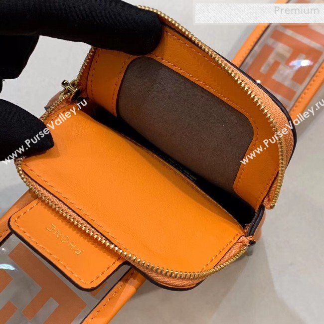 Fendi Strap You FF Transparent Shoulder Strap with iPhone Pocket Orange 2019 (CL-0011026)