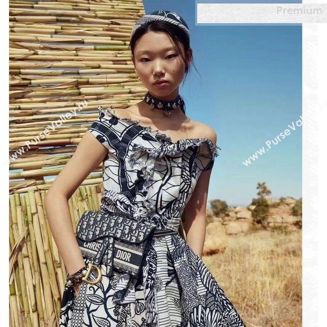 Dior Saddle Blue Oblique Canvas Pochette Pouch/Crossbody Bag 2020 (XXG-0010730)