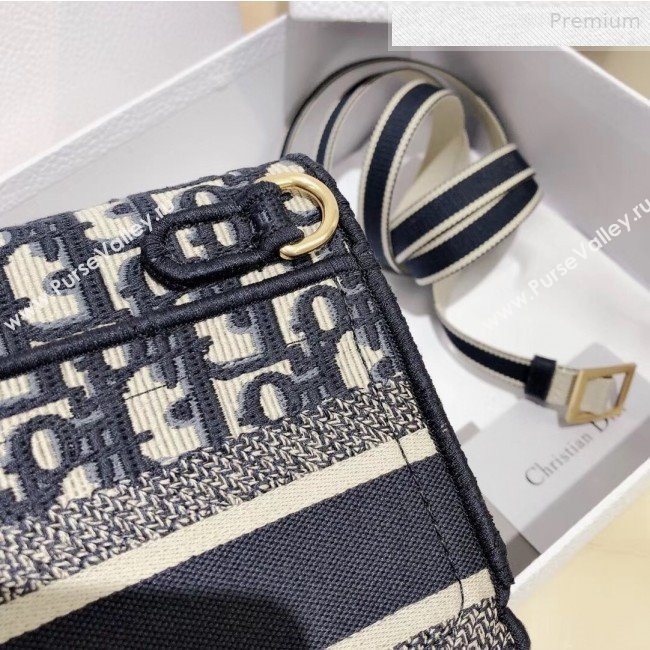 Dior Saddle Blue Oblique Canvas Pochette Pouch/Crossbody Bag 2020 (XXG-0010730)