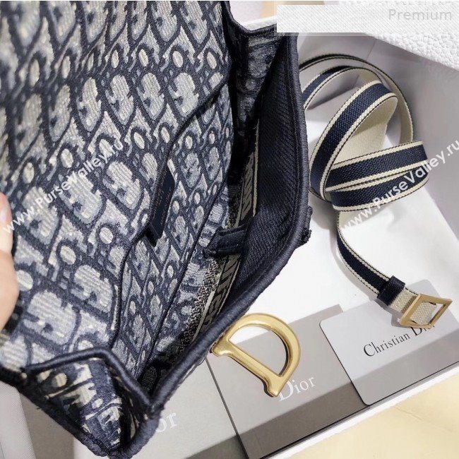 Dior Saddle Blue Oblique Canvas Pochette Pouch/Crossbody Bag 2020 (XXG-0010730)