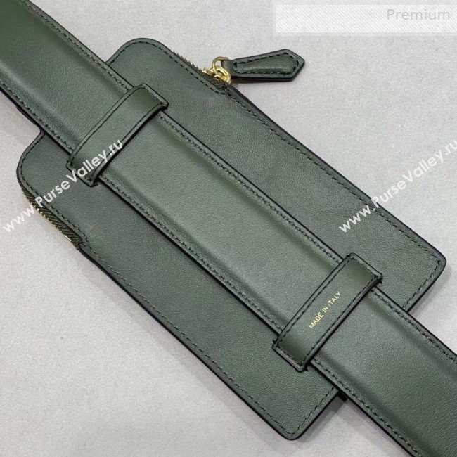Fendi Strap You Calfskin FF Shoulder Strap with iPhone Pocket Green 2019 (CL-0011029)