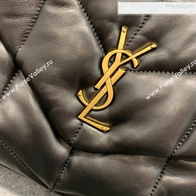 Saint Laurent Loulou Puffer Small Bag in Quilted Lambskin 577476 Black/Gold 2019 (JD-0010738)