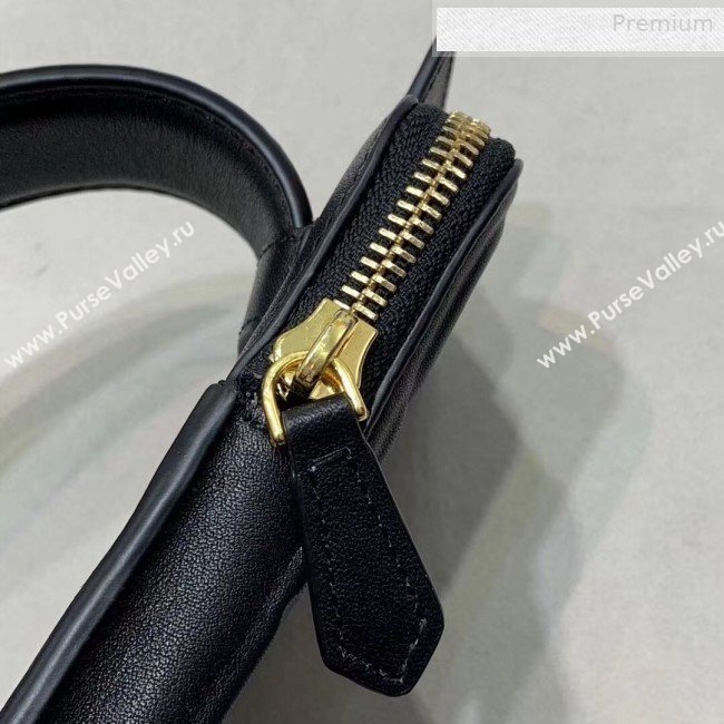 Fendi Strap You Calfskin FF Shoulder Strap with iPhone Pocket Black 2019 (CL-0011030)