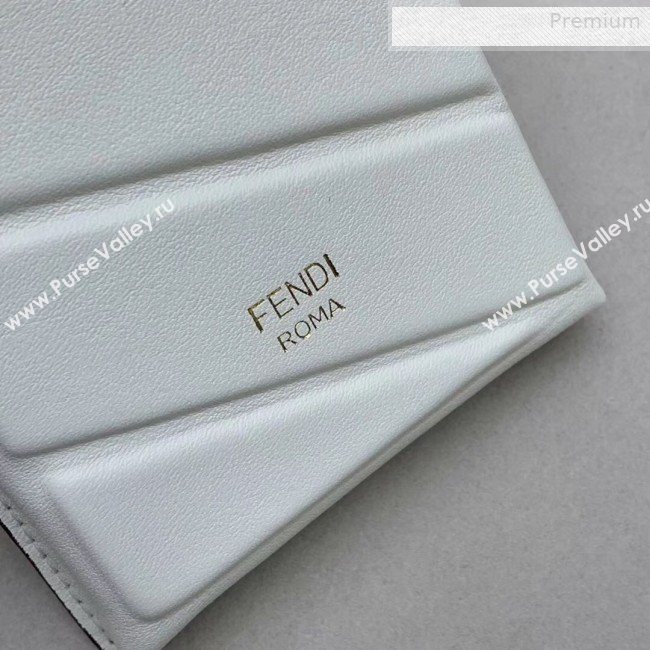 Fendi Strap You Calfskin FF Shoulder Strap with iPhone Pocket White 2019 (CL-0011028)