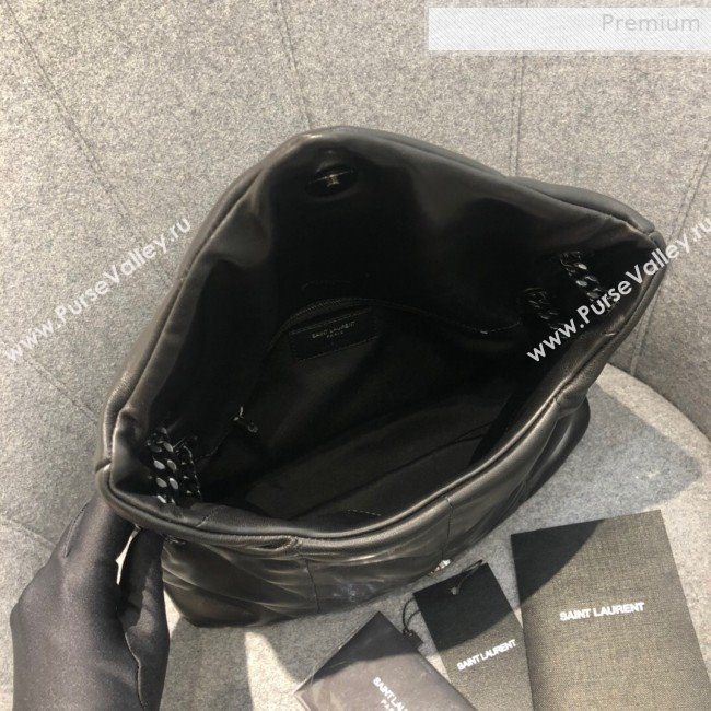 Saint Laurent Loulou Puffer Small Bag in Quilted Lambskin 577476 All Black 2019 (JD-0010739)