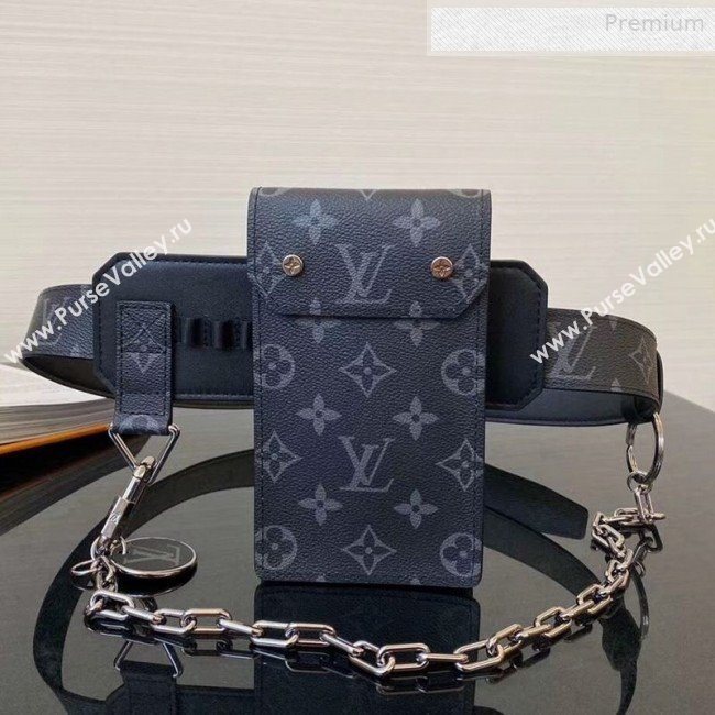 Louis Vuitton Monogram Canvas Belt with iPhone Pocket Black 2019 (HY-0011024)