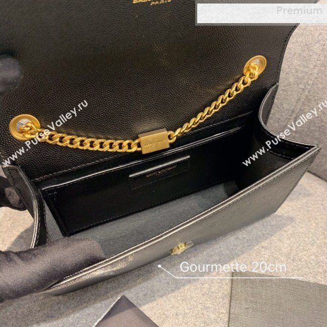 Saint Laurent Small Kate Chain Crossbody Bag in Grained Leather 470429 Black 2019 (JD-0010748)