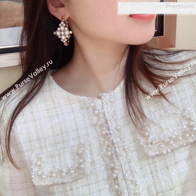 Chanel Pearl Hoop Earrings AB3160 2019 (YF-0011039)