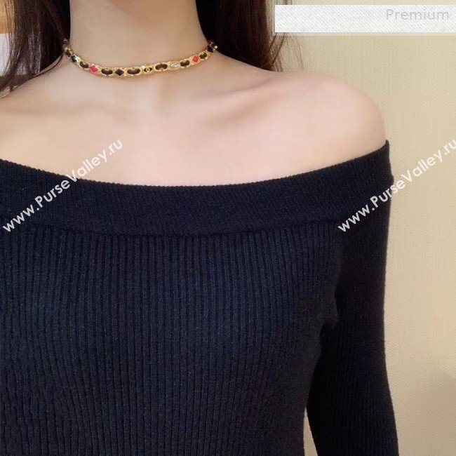Chanel Stone Choker Necklace AB3017 2019 (YF-0011041)
