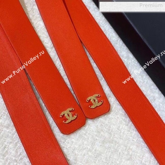 Chanel Leather Chain Bow Belt AA6619 Red 2019 (YF-0011045)