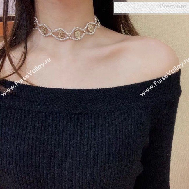 Chanel Pearl Choker Neckalce AB2916 2019 (YF-0011044)