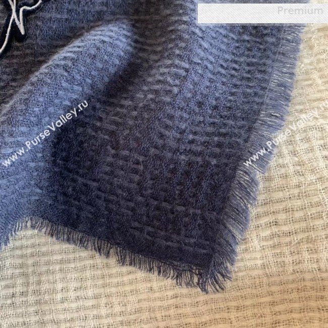 Chanel Cashmere Gradual Color Scarf 75x200cm Gray/Blue 2019 (WNS-0011108)