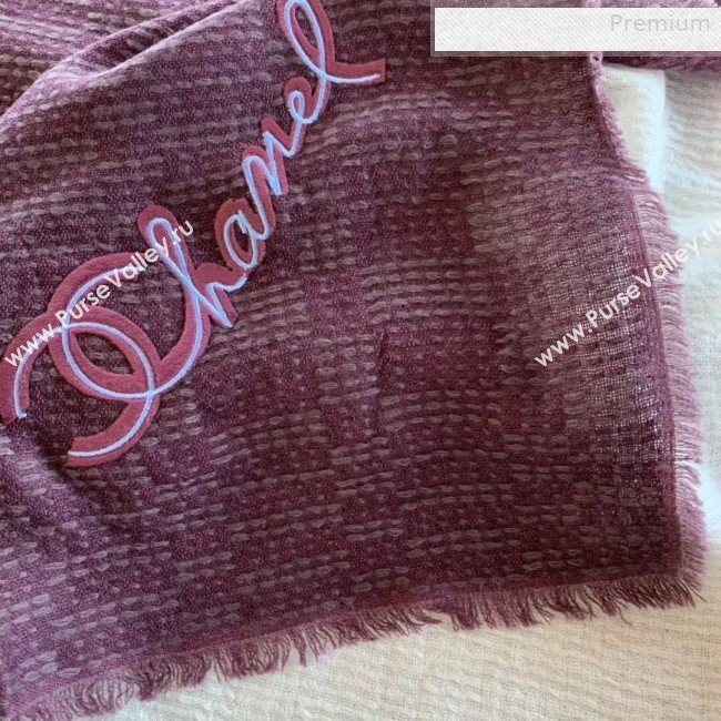 Chanel Cashmere Gradual Color Scarf 75x200cm Brick Red 2019 (WNS-0011109)