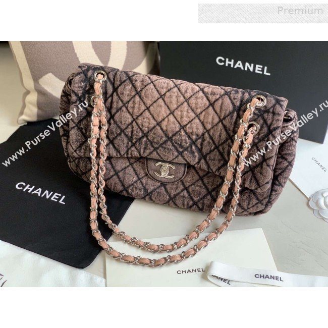 Chanel Quilted Denim Large Flap Bag Nude 2020 (XING-0010203)