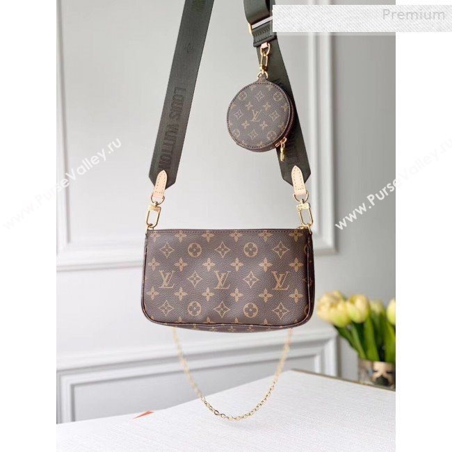 Louis Vuitton Multi-Pochette Accessoires Triple Monogram Canvas Print Shoulder Bag M44840 Pink 2019 (KI-0010221)