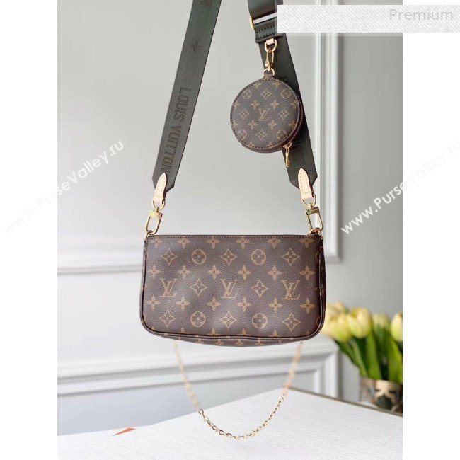 Louis Vuitton Multi-Pochette Accessoires Triple Monogram Canvas Print Shoulder Bag M44840 Blue 2019 (KI-0010222)