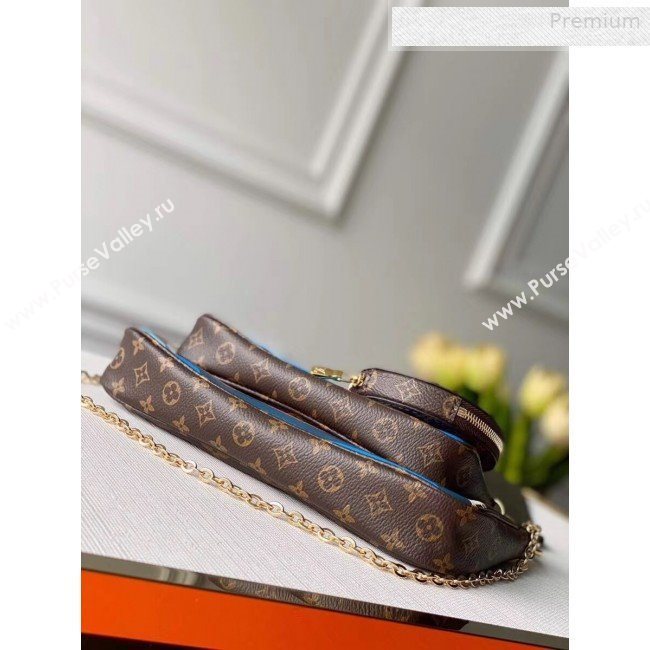 Louis Vuitton Multi-Pochette Accessoires Triple Monogram Canvas Print Shoulder Bag M44840 Blue 2019 (KI-0010222)