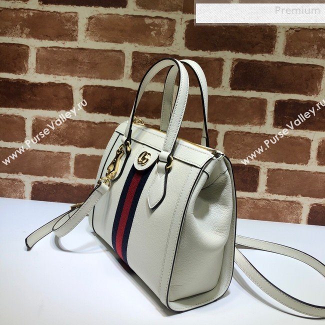 Gucci Ophidia Leather Small Tote Bag 547551 White 2019 (DLH-0010230)