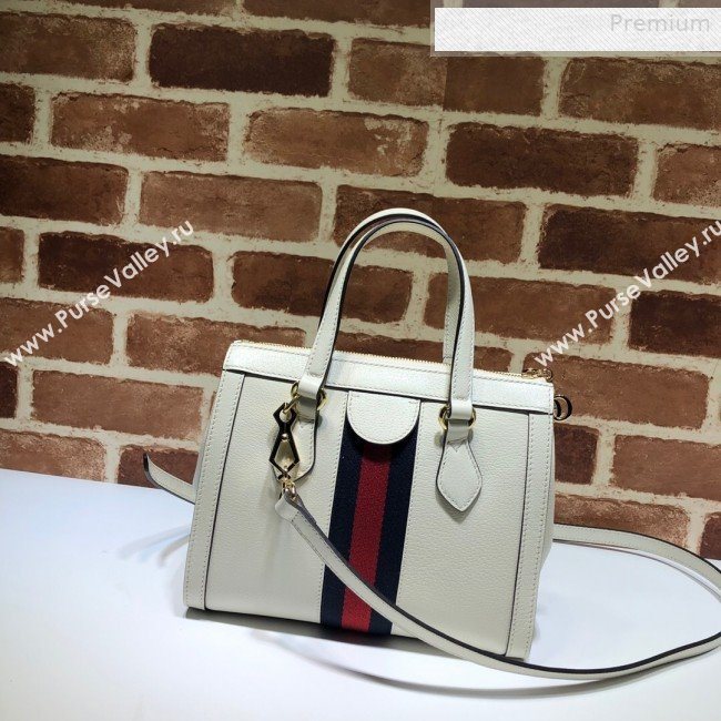 Gucci Ophidia Leather Small Tote Bag 547551 White 2019 (DLH-0010230)