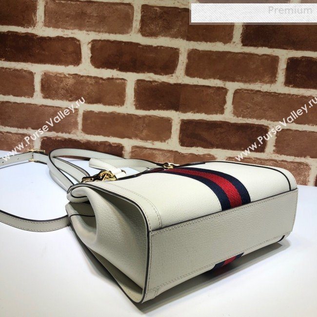 Gucci Ophidia Leather Small Tote Bag 547551 White 2019 (DLH-0010230)