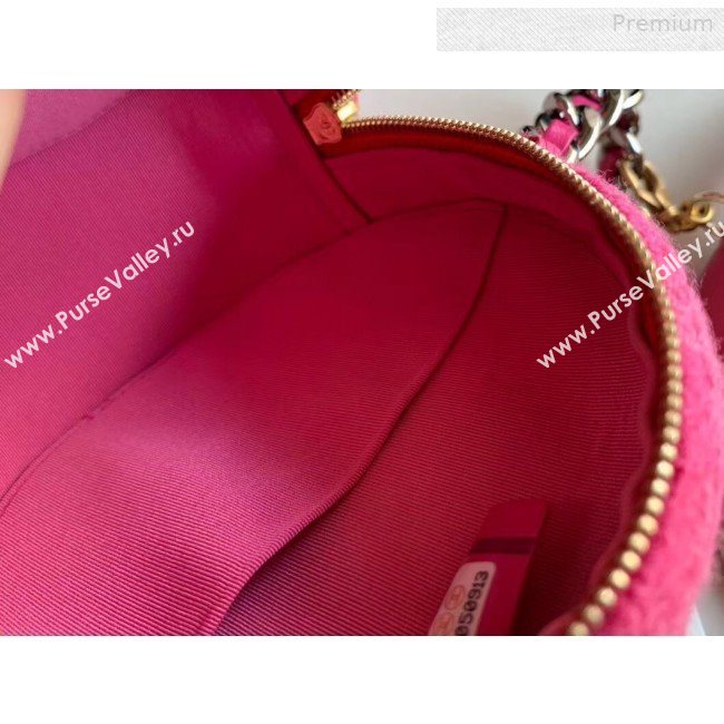 Chanel 19 Tweed Clutch with Chain &amp; Coin Purse AP0986 Pink 2019 (XING-0010334)