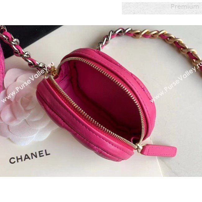 Chanel 19 Tweed Clutch with Chain &amp; Coin Purse AP0986 Pink 2019 (XING-0010334)