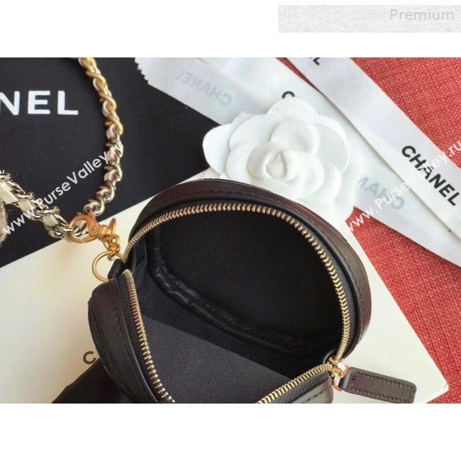 Chanel 19 Houndstooth Tweed Clutch with Chain &amp; Coin Purse AP0986 Beige/Black 2019 (XING-0010335)