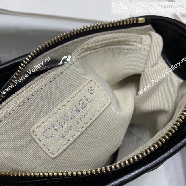 Chanel Rattan Woven GABRIELLE Small Hobo Bag A91810 Black/Beige 2020 (JY-0010344)