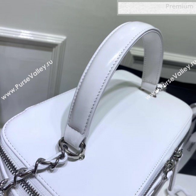 Chanel Rattan Woven Medium Vanity Case AS1347 White/Beige 2020 (JY-0010342)