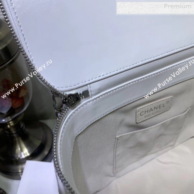 Chanel Rattan Woven Medium Vanity Case AS1347 White/Beige 2020 (JY-0010342)