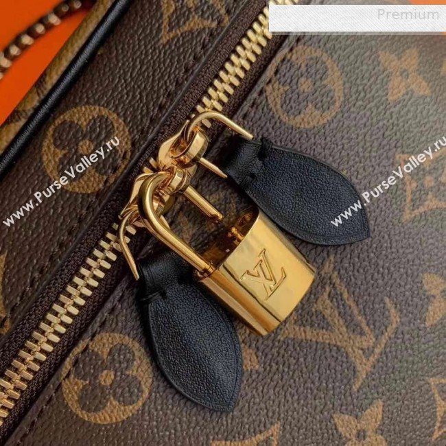 Louis Vuitton Nice BB Monogram Canvas Flap Toilet Top Handle Bag M42264 Coffee 2019 (KI-0010401)