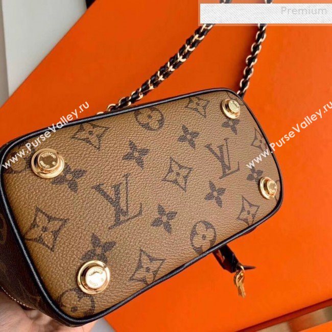 Louis Vuitton Nice BB Monogram Canvas Flap Toilet Top Handle Bag M42264 Coffee 2019 (KI-0010401)