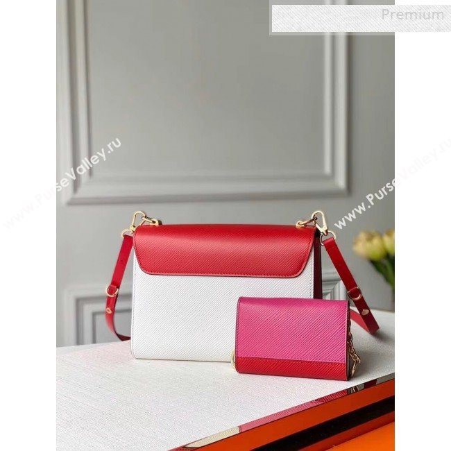 Louis Vuitton Twist MM and Twisty Wallet Epi Leather Bag Set M55683 Pink/Red/White 2019 (KI-0010405)