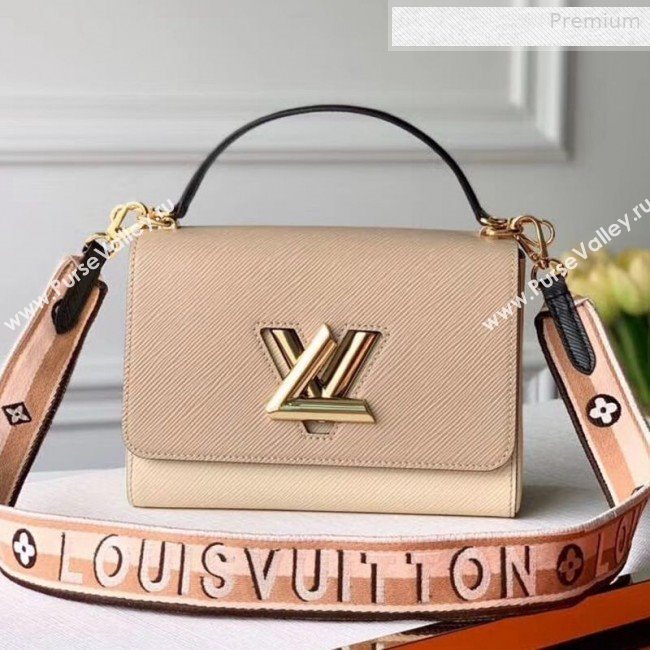 Louis Vuitton Twist MM Epi Leather Top Handle Bag M55677 Nude 2019 (KI-0010406)