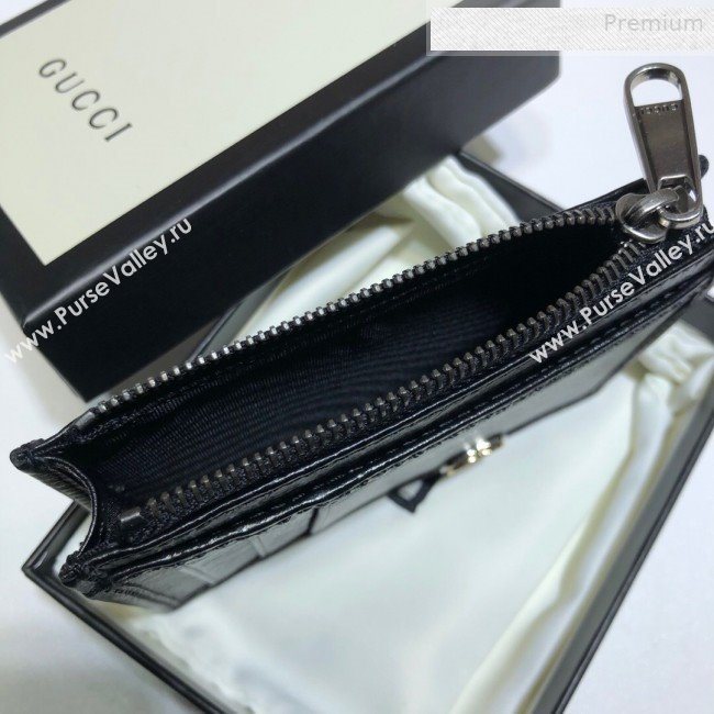 Gucci Soft Leather Card Case 597672 Black 2019 (DLH-0010409)