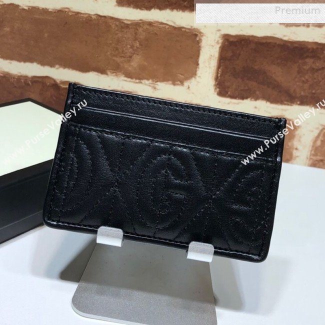 Gucci Quilted Leather Card Case 597628 Black 2019 (DLH-0010411)