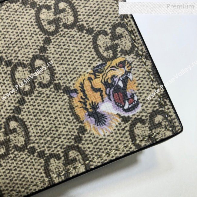 Gucci GG Canvas Leather Tiger Card Case 597555 2019 (DLH-0010413)