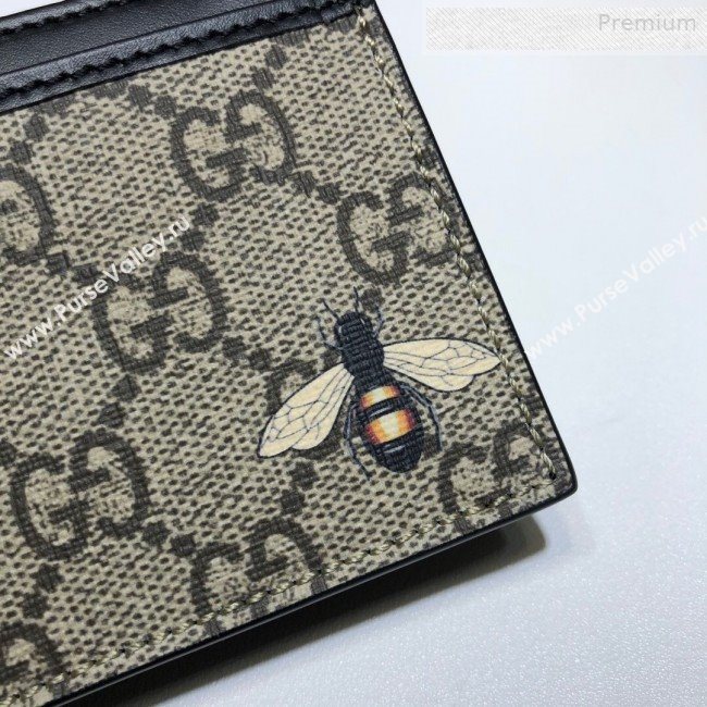Gucci GG Canvas Leather Bee Card Case 597555 2019 (DLH-0010414)