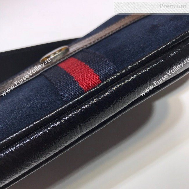 Gucci Suede Ophidia iPhone Case Belt Bag 519308 Blue 2019 (DLH-0010416)