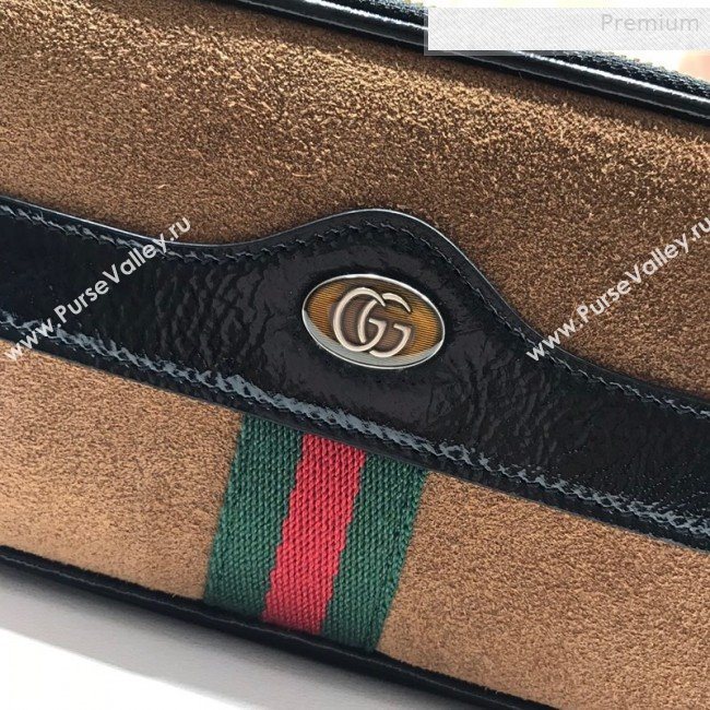 Gucci Suede Ophidia iPhone Case Belt Bag 519308 Brown 2019 (DLH-0010417)